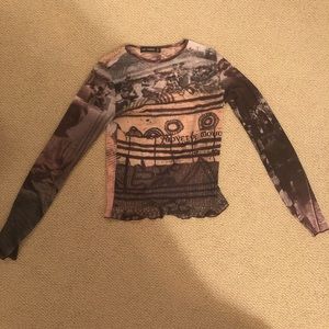 90s Cop Copine Mesh Top